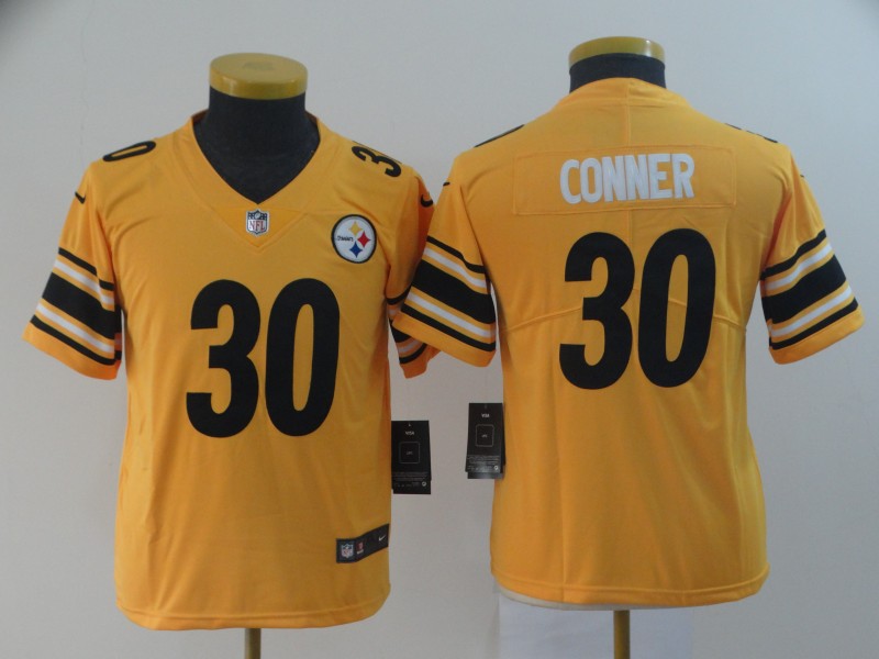Women Pittsburgh Steelers #30 Conner yellow Nike Vapor Untouchable Limited NFL Jersey